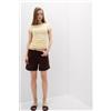 Intimissimi Maglia Manica Corta In Cotone Superior A Costine Giallo