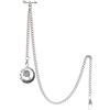 TREEWETO Albert - Orologio da tasca con catena a maglia barbazzale da uomo, 2 ganci con ciondolo a forma di quadrifoglio portafortuna antico