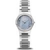 BERING 32426-789 Orologio da polso al quarzo da donna, cassa in acciaio inox color argento da 26 mm, quadrante grigio, cinturino in acciaio inox con elementi in ceramica, 5 ATM