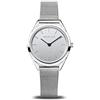 BERING 17031-000 Orologio unisex al quarzo, orologio da polso con cassa in acciaio inossidabile color argento da 31 mm, quadrante color argento, cinturino in maglia milanese, vetro zaffiro, 3 ATM