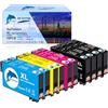 GoToners 405XL Cartucce d'inchiostro compatibili con Epson 405 XL per Workforce Pro WF-4820 WF-3820 WF-4830 WF-3825 WF-4825 WF-7840 WF-7830 WF-7835 (4 nero, 2 ciano, 2 magenta, 2 giallo)