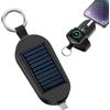 Visiblurry Portachiavi Solar Bank 3000mAh Caricabatterie Solare Portachiavi Tipo C Caricatore Portatile A Pannello Solare Con Ricarica Orologio Wireless Per Campeggio Da Viaggio