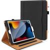 DAORANGE Cover per iPad 9a / 8a/ 7a Generazione 10,2 Pollici 2021/2020/2019, Custodia in Pelle PU con Portapenne, Tasca Documenti, Funzione di Sveglia/Sonno Automatica (Nero)
