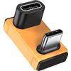 MOGOOD 180 Gradi USB-C Adattatore 140W, 1 Pezzi Tipo C Maschio a Tipo C Femmina Adattatore, USB-C 180°Estensore compatibile con Steam Deck, Switch, Laptop, Tablet, Telefono
