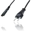 P4Y 3M Cavo di alimentazione Cavo di Rete Spina EU Plug C7 2 poli per PS5 PS4 PS3 Xbox Stampante Elettrodomestici Alimentatori Samsung LG Sony Sharp TV Philips