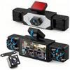 Rimoody 4 Canali 360° Dashcam Auto, 4 Telecamera HD 1080P Anteriore e Posteriore Sinistra Destra, 3.16 Pollici IPS Schermo Dash Cam con Visione Notturna 8 IR/Loop Video/24H Parcheggio Monitor