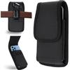 INGIDO Custodia per cellulare in nylon con clip da cintura per Galaxy S24/23/22 Ultra Note 20/10+, nero - XL