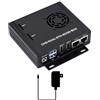Waveshare Dual Ethernet Base Board with Metal Case For Raspberry Pi CM5, Supports 4G/5G Module, Dual 4K Display Outputs & 2 MIPI, Onboard 40PIN GPIO Header & 2 USB 3.2 Gen1 Ports, PoE Module Support