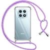 Pnakqil Cover per Xiaomi Redmi Note 15 5G/4G/Poco M8 con Cordino, Trasparente Custodia con Laccio Tracolla Cellulare Girocollo Collana Protettiva per Redmi Note 15 5G/4G 6,77 Pollic, Viola 01