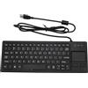 Jectse Tastiera Touch Cablata, Tastiera Industriale Integrata Resistente All'acqua con Touchpad per PC Laptop, Resistente Alla Polvere e All'acqua IP68, Plug and Play