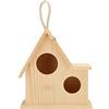Lxwythozoan Nido per uccelli in legno, casetta per uccelli da esterno, box di allevamento; casa per uccelli in legno naturale per piccoli uccelli; gabbia decorativa fatta a mano con sportello