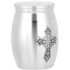 GOOHOCHY Urna per Ceneri in Acciaio Inox 304 Croce Urna Cineraria Portatile Piccola 30x40mm Contenitore Commemorativo per Ceneri Umane Elegante per Conservare Ricordi