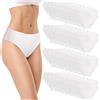 Vabean 40 Pz Donne Monouso Biancheria Intima Poliestere Cotone Delle Signore Slip Mutandine Donne per Viaggi Ospedale Hotel Soggiorni, bianco, Small