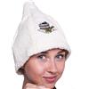 Ger3as Cappello da Sauna da Uomo e da Donna, in 7 Colori, 100% Cotone, con Ricamo (IT, Numero, 55, 60, Bianca)