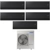 Samsung Condizionatore Penta Split Samsung Première Black 7+7+7+7+12 con AJ100TXJ5KG R-32 Wi-Fi Integrato