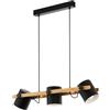 Eglo lampada a sospensione Hornwood, plafoniera vintage a 3 punti luce dal