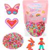 VynyQoo Perline da Stirare Glitterate, 3200 Pezzi in 11 Colori, Perline Fusibili da 5 mm, Kit Creativo per Bambini 6+, Idea Regalo Perfetta per Compleanno e Capodanno