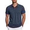 TARAINYA Polo Uomo Cotone Maniche Corte con Tasca Polo Shirt Estivo Turchese XXL