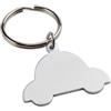 Portachiavi Rena in metallo forma auto, argento, 4,5x3,6 cm Personalizzate o neutre