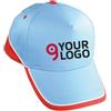 Cappellino 5 pannelli Doruk bicolore cotone con velcro regolabile Personalizzate o neutre