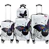 Monzana Set di valigie 4pz con beauty case trolley rigida Butterfly lucchetto rotelle 360° bagaglio a mano valigia M L XL