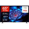 TCL 65P6K TV LED Direct da 65, TV HDR 4K, Smart TV con tecnologia Google TV (Dolby Audio, Motion Clarity, compatibile con Google Assistant e Alexa)