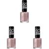 Rimmel London Rimmel 60 Seconds Super Shine Smalto, Smalto asciugatura rapida, Colore vibrante, A lunga tenuta, 8 ml, 210 Etheral (Confezione da 3)