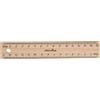 Pryma Righello in Legno 15 cm - Righello Graduato Resistente e Preciso, Scala in cm e mm, Ideale per Scuola, Ufficio e Disegno