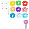 RANYAKE 9pezzi Coprichiavi Colorate Gomma,Tappi per Chiavi,Copri Chiav-i Colorati con Etichette,Cappucci per Chiav-i in Silicone a Forma di Fiore,Adatti a Chiavis Piatte,per la Casa,L'ufficio