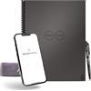 Rocketbook Lined Quaderno Appunti Digitale - Riutilizzabile Taccuino Digitali A4 Grigio Spazio Quaderno A Spirale A Righe, Block Notes Penna Cancellabile Pilot Frixion Inclusi, Gadget Tecnologici