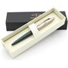 CustomDesign.Shop Penna Parker Jotter XL personalizzata + Scatola regalo (Verde) | Penna incisione su misura con nome | Personalised Engraved Pen | Regalo originale per lui o per lei