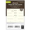 Filofax Agenda 2026 26-68124, formato mini, settimana su due pagine, 4 lingue, color crema