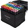 ATOPSTAR ARTHEHE Pennarelli per alcol, 80 colori, pennarelli da disegno, pennarelli per alcool, Twinmarkers professionale
