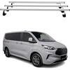 OMAC Heavy Duty Barre Portatutto Trasversali Compatibili con VW Transporter T7 2023-2026 - 3 Stangen - Acciaio Argento