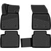 HOFFCAR TAPPETINI AUTO IN GOMMA 3D SU MISURA COMPATIBILE CON FORD Focus 4, 2018-> Wagon, 4 Pezzi | Set di tappetini con bordo alto - Accessori