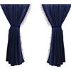 VNVIS 2 tende a sinistra e destra blu + decorazione per Scania R S G V8 L P Serie, uomo TGX TGA TGL TGS TGM TGE, DAF CF XG XF LF lunghezza totale 480 cm