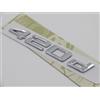 HolaDemo Emblema auto 420d decalcomania numero dietro lettere adesivo zinco badge stile 3D adatto per BMW 420d Car Model Argento