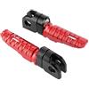 Pongnas Pedane Anteriori in Lega di Alluminio per Z125 PRO Z250/SL Z400 Z900 Poggiapiedi Elegante (rosso)