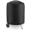 Vernerth Copertura per barbecue a carbonella, 73 x 71 cm, copertura rotonda per barbecue a carbone, copertura impermeabile Oxford 420D, antivento, anti-UV, antistrappo, con custodia per Weber, Brinkmann