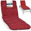 Beautissu Cuscino per Sdraio da Esterno 190x60x8 cm - Cuscino per Lettini Prendisole Rosso Mobili da Giardino ideale in Spiaggia Giardino Balcone - Flair RL