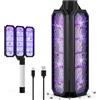 Tiptop Home Lampada Antizanzare Elettrica, Racchetta Zapper con luce UV, Zanzariera Elettrica Tri-Fold, Batteria Ricaricabile da 4000 mAh, Insetticida per Casa Giardino Interno Esterno Cucina