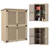Outsunny Armadio da Giardino Portaoggetti 127x65x159.5/168 cm Color Legno