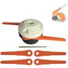 Chuancheng PolyCut 4006-710-2137 - Set di testine per decespugliatore Stihl FS38, FS40, FS45, FS50, FSA60, FSA86, 1 testina per decespugliatore, 4 lame di ricambio, 1 asta di montaggio