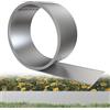 HENGMEI Bordo per aiuole, 5 m, in metallo, resistente alle intemperie, zincato, bordo flessibile, altezza 15 cm, colore argento