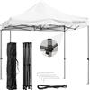 DARDARUGA Gazebo Pieghevole da Giardino 3x3m, Impermeabile, Resistente ai Raggi UV, Chiusura a Fisarmonica, Tessuto Oxford Premium, Altezza regolabile, Picchetti + Sacca Trasporto + Corde Incluse, Colore Bianco