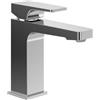 Villeroy & Boch Architectura Square rubinetteria lavabo, miscelatore bagno con tirante, miscelatore lavabo a risparmio idrico, altezza bocca di erogazione 113mm, quadrato, cromato