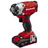 Einhell TE-CI 18/1 Li (1x2,0Ah) Avvitatore a impulsi a batteria Power X-Change (18V, giri al min. 0-2300, torsione 140Nm, attacco bits esagonale, 3 luci, incl. Batteria da 2 Ah e caricabatteria)