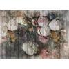 murando - Carta da Parati Moderna Spessa per Soggiorno, Peonie, 300x210 cm | Fotomurali in TNT, Spessore Maggiore, Decorazione da Muro XXL, Carte da Parati Moderne, Legno, Rosa, Produzione Europea