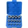 Sporgo Set di chiavi a bussola Torx da 14 pezzi per esterni: set di estrattori per dadi da 1/2'' 1/4'' 3/8'', dadi Torx E E4-E24, set di svitaviti a spirale con profilo a spirale, set di chiavi a bussola per