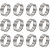 QUARKZMAN 12pz Distanziatore in Acciaio Inossidabile 12mm Foro x 15mm OD x 8mm Lunghezza Boccola per Vite Finitura Semplice Distanziatore Metallo Rotondo per Viti Bulloni e Barre M12